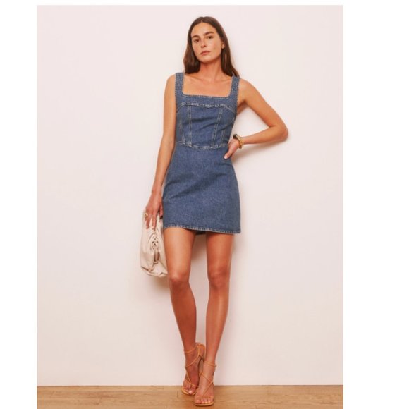 Reformation Dresses & Skirts - Davies Bustier Denim Mini Dress REFORMATION